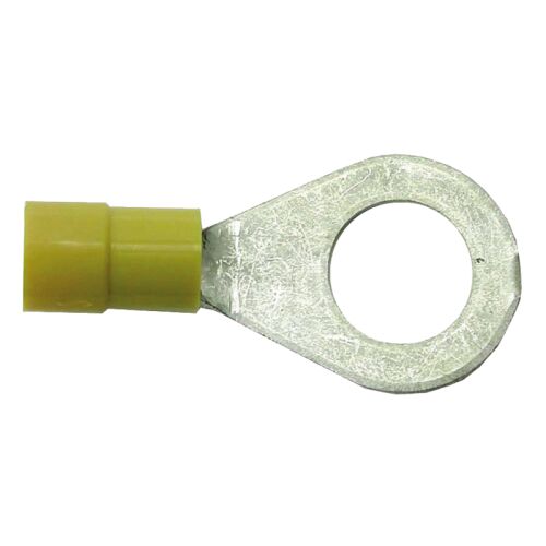 Krimpelhető, szigetelt, fűzőlyukas csatlakozó, átmérő 5,3 mm, M5, 4-6 mm², sárga 179787903 - Kábelsaru