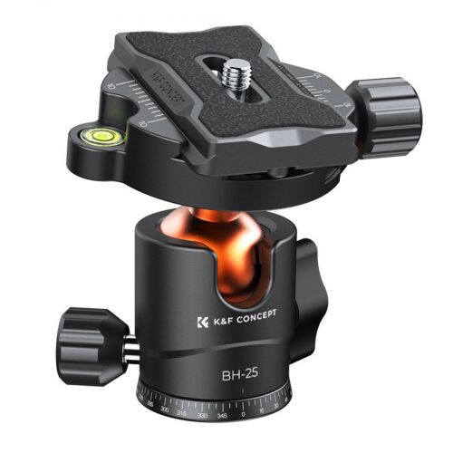 K&amp;F Concept BH-25L állvány gömbfej, 25mm, 8kg teherbírás, vízmérték, arca swiss, 3/8"-1/4" 179811114 - Műszaki cikk és elektronika