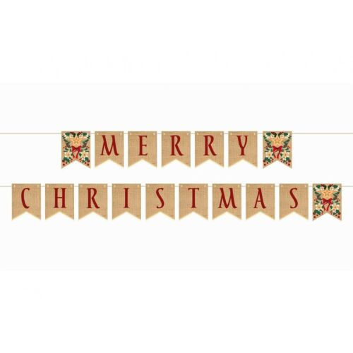 Merry Christmas Brown Bow felirat 250 cm