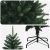 vidaXL Artificial Hinged Christmas Tree 210 cm PE és PVC Zöld 179827428