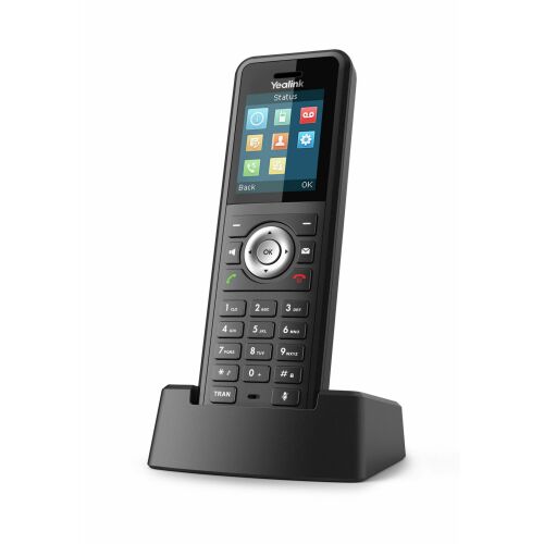 Yealink SIP-W59R DECT IP telefon töltőállvánnyal, döntött nézet - VoIP berendezés