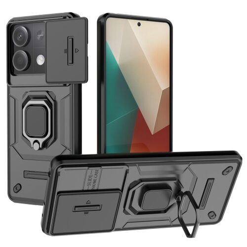 KickStand kameralencse-tok Xiaomi Redmi Note 13 5G-hez, fekete 179855726 - Telefontok