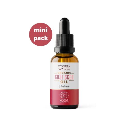 Wooden Spoon bio goji mag olaj, 10ml mini csomag, arcra és testre, bőrragyogásért, öregedésgátló hatással, C és E vitaminban gazdag - Testápoló olaj