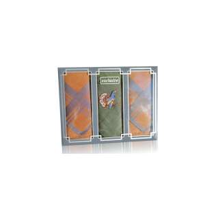 3 darabos férfi zsebkendő szett ajándékdobozban, fácán mintával - Lux