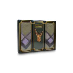 Set de 3 batiste pentru bărbați cu design de cerb, în cutie cadou - Modă și îmbrăcăminte