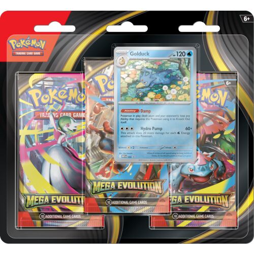 Pokémon TCG: Mega Evolution - Golduck 3 darabos bliszterkártya-csomag 179958538 - Játék