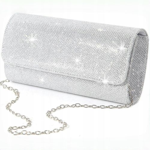 ezüst női estélyi táska elegáns láncon, 20 cm 179969044 - Kézitáska