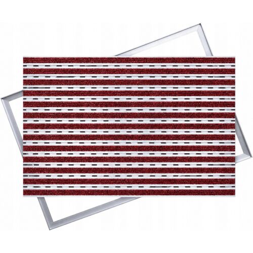 POLENTEX ALUMÍNIUM LÁBSZŐNYEG, PIROS, 80x50, KERETTEL, 12mm