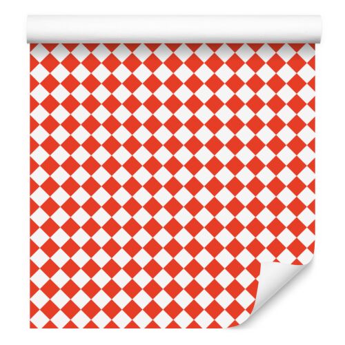 Geometrikus rombusz tapéta korall, piros és fehér 50x1000 cm 179984459 - Dekoráció