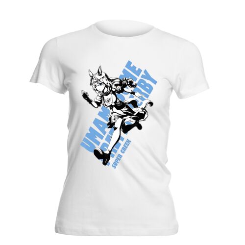 Umamusume Pretty Derby Super Creek mintás fehér női póló XL méretben 180002492 - Divat és öltözködés