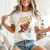 ABBA Dancing Queen rágógumi retro cipő mintás fehér női póló 3XL méretben 180003520