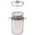 Stainless Steel Pasta Cooker with Basket and Glass Lid