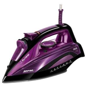 Żelazko MPM MZE-21RS 2800W, czarno-fioletowe, żelazko parowe, mocne, łatwe w użyciu - Odkurzacz parowy, Maszyna do szycia, Stacja parowa, Parowar ręczny, Żelazo i Maszyna czyszcząca
