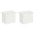 Led-es kerti virágláda 2 db Fehér 30 x 40 x 30 cm Acél 180195585