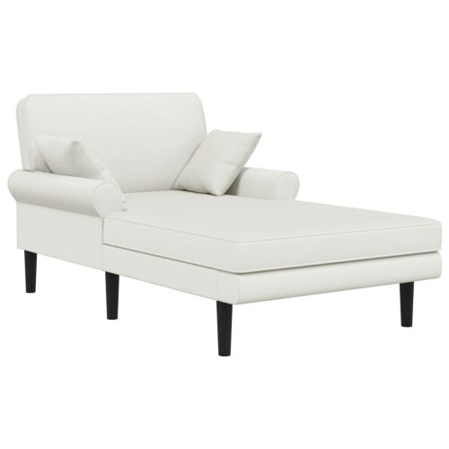 Sezlon Fehér Műbőr 180207474 - Fotel