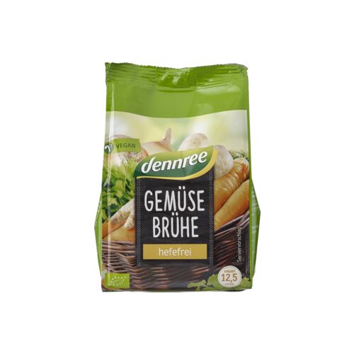 Dennree bio zöldség- és fűszerkeverék leveshez, 250g, élesztőmentes, vegán, 12,5 liter leveshez elegendő - Leves