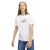 Puma ESS NATURE 2.0 Tee G fehér póló lányoknak, elölnézet, gyermeken modellezve, grafikus logóval