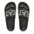 Pár EA7 VISIBILITY SLIPPER U fekete slip-on férfi papucs, fehér EA7 Emporio Armani márkajelzéssel, felülnézetből