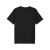 A fekete Puma GRAPHIC Stacked Graphic Tee póló hátulnézete férfiaknak, egyszínű pamut anyag, mindennapi viseletre és túrázáshoz alkalmas