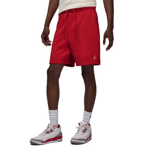 Piros Nike M J BRK FLC férfi kosárlabda rövidnadrág Jordan logóval, modellen viselve 