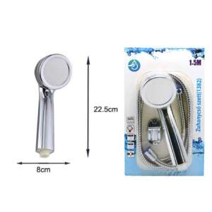 Zuhanycső Szett - Krómozott Fém Kézi Zuhanyfej - 1,5m