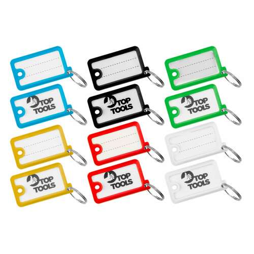 Top Tools kulcscímkék, 12 darabos válogatott színű kulcsazonosító