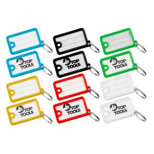 Top Tools Schlüsselanhänger, 12 Stück sortierte Farbschlüsselanhänger - Top Tools