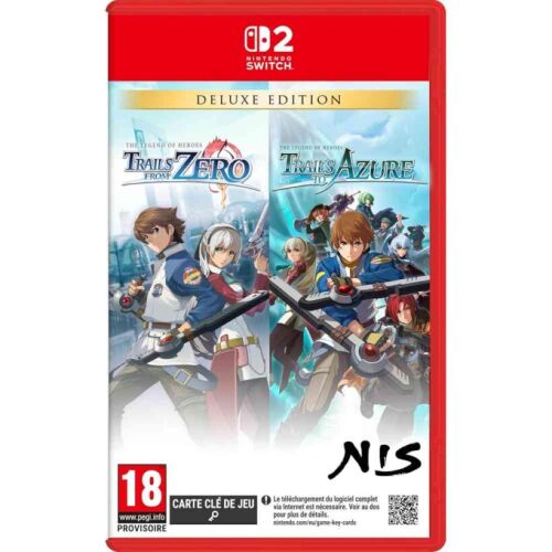The Legend of Heroes: Trails from Zero / Trails to Azure - Deluxe Edition Nintendo Switch 2 játékdoboz, anime karakterekkel a borítón, olasz dobozkép, PEGI 18 besorolás - Konzol játék