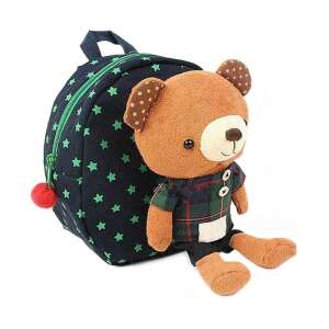 Gyermek hátizsák plüssmackóval, levehető gyerekpórázzal - sötétkék 45868668 Ovis hátizsák, táska