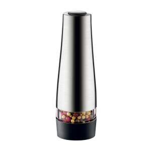 PRESIDENT Electric Pepper and Salt Grinder, stainless steel, adjustable grind, battery operated - Spice Rack