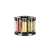 SEASON rotating spice rack with 8 anthracite spice jars, filled with colorful spices