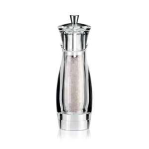 VIRGO salt grinder, 16 cm, clear acrylic, stainless steel, adjustable grind, salt mill - Spice Rack