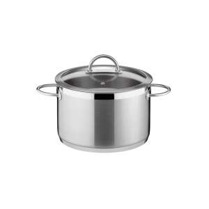 VISION stainless steel pot with lid, 22 cm diameter, 5.5 liters - Clay pot