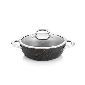 Tescoma PRESIDENT Stone Deep Frying Pan with Lid, 24 cm - Cookware & bakeware