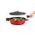 TESCOMA BORDEAUX deep frying pan with lid, 28 cm diameter, red, non-stick, oven safe, dishwasher safe