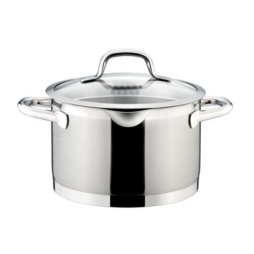 PRESIDENT stainless steel pot with glass lid, 4.0 liters, 20 cm diameter