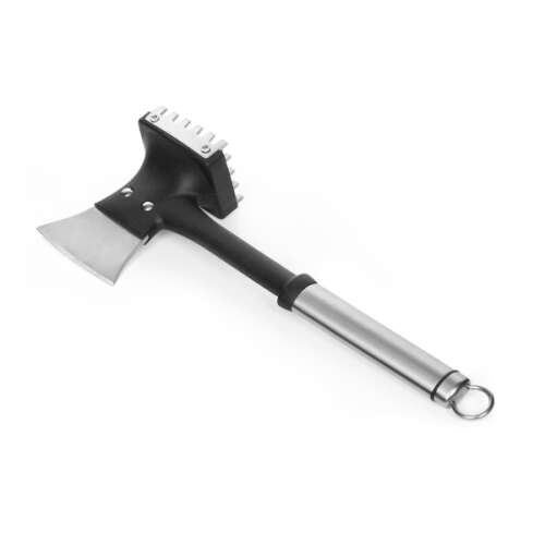 PRESIDENT Meat Tenderizer with Meat Cleaver, stainless steel, black handle, 28 cm