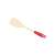 Tescoma PRESTO WOOD turner spatula, red handle, wooden spatula for cooking, non-stick surface, heat resistant, dishwasher safe
