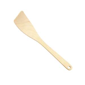 Tescoma WOODY 30 cm Gebogener Spatel, Holzspatel zum Kochen, Kratzfest, Hitzebeständig, Küchenutensilien - Löffel, Spachtel & Pfannenwender