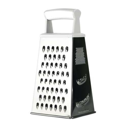 Tescoma HANDY grater with plastic handle, large, stainless steel, 4 sides, for cheese, vegetables, and other food