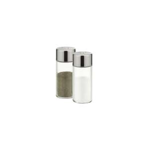 CLUB Salt and Pepper Shakers, stainless steel and glass - Spice Rack