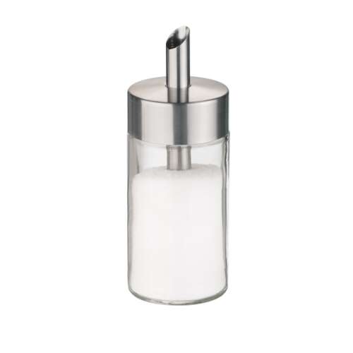 CLUB Sugar dispenser 225 ml, stainless steel and glass, for home and professional use