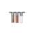 MONTI Spice Rack Set, 3 piece, chrome, glass jars, for salt, pepper, and paprika