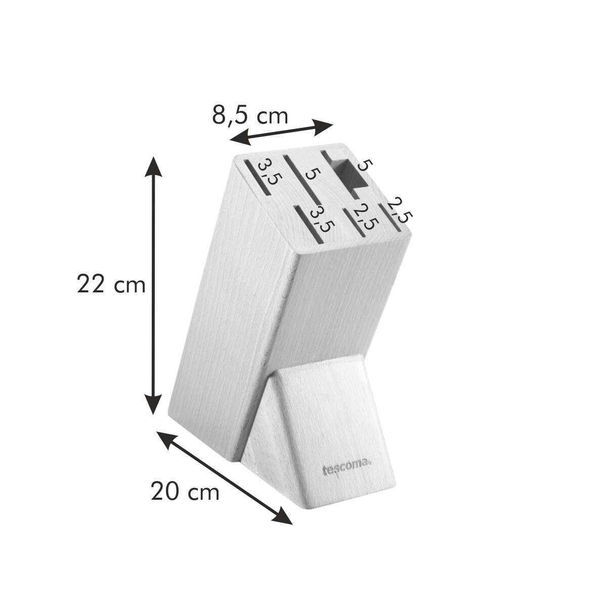 NOBLESSE Késtartó 6 késre, ollóra/fenőacélra