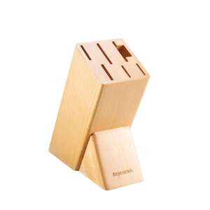 NOBLESSE 6-slot wooden knife block with a multi-functional slot for poultry shears or a sharpening steel - Storage & organization