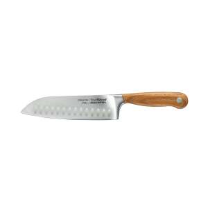 Feelwood Santoku Messer, 17 cm, Edelstahl, Holzgriff - Pfannen, Abendessen, Küchenmesser, Besteck-Sets und Töpfe