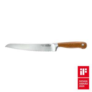 Feelwood Brotmesser, 21 cm, Klinge aus Edelstahl, Eschenholzgriff - Pfannen, Abendessen, Küchenmesser, Besteck-Sets und Töpfe