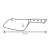 AZZA 17 cm Kitchen Cleaver, dimensions