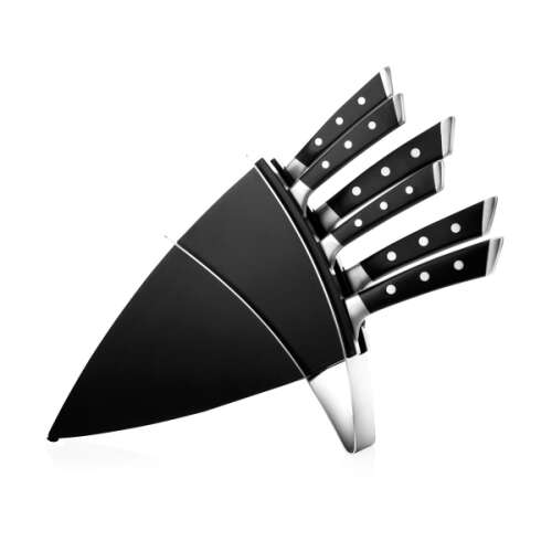 AZZA knife set with 6 knives and a black stand