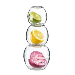 4FOOD 3 db-os élelmiszer tároló doboz készlet hagymával, citrommal és lime-mal - Tescoma